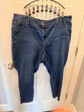 Jordache Super Skinny Stretch Jeans Plus Size 24W Dark Wash